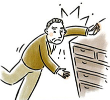 転ばない、ぶつけない。